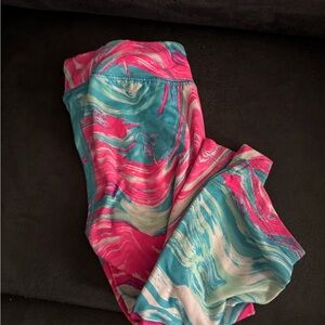 Under Armour Pink and Blue Patterned Leggings